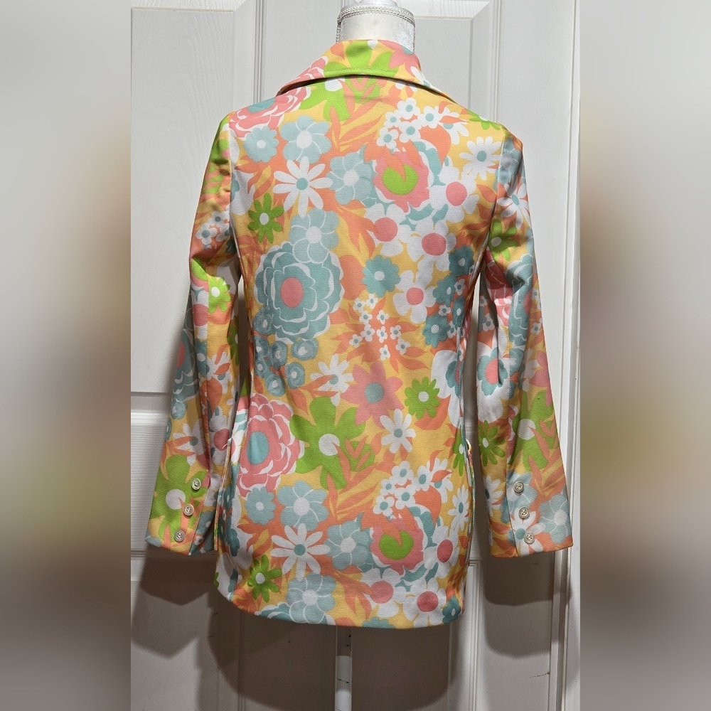 Dalton Trevira Star Vintage Pastel Floral Blazer Size 10 - Picture 4 of 9